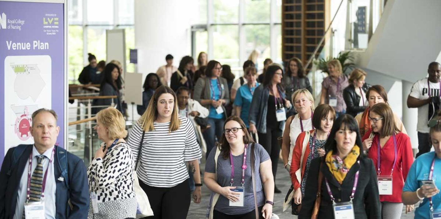 ICC Belfast, Royal College of Nursing Annual Congress May 2018 delegates in Gallery 1