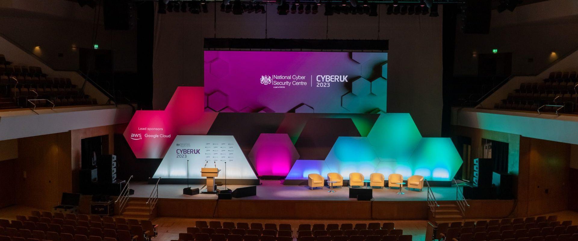 The Main Auditorium set up for the Cuber UK Conference 2023