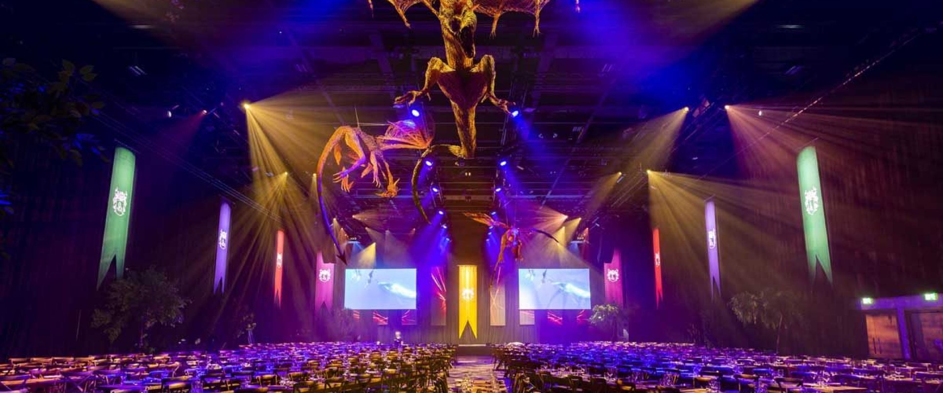 ICC Belfast, AstraZeneca gala dinner set up, January 2020