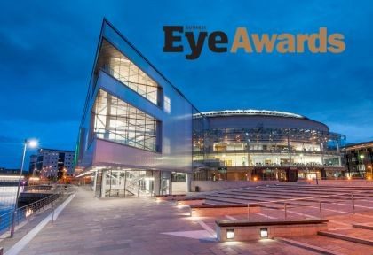 Image of ICC Belfast with logo in right corner