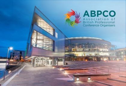 Image of ICC Belfast with logo in right corner
