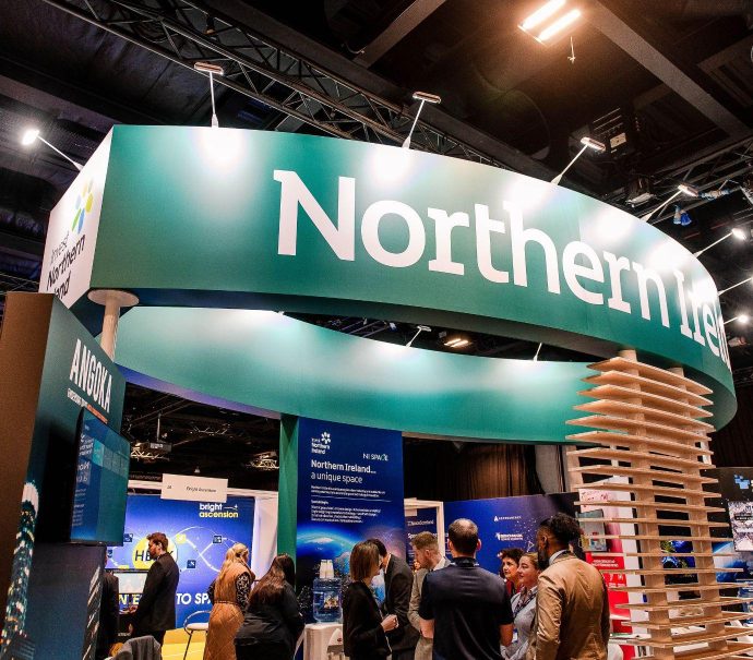 Invest Northern Ireland stand in Hall 2 at UK Space Conference 2023