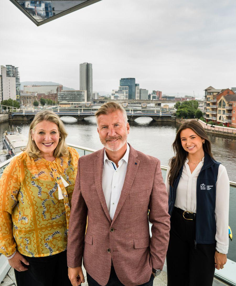 ICC Belfast posing for a press image with their new charity partner, Dementia NI