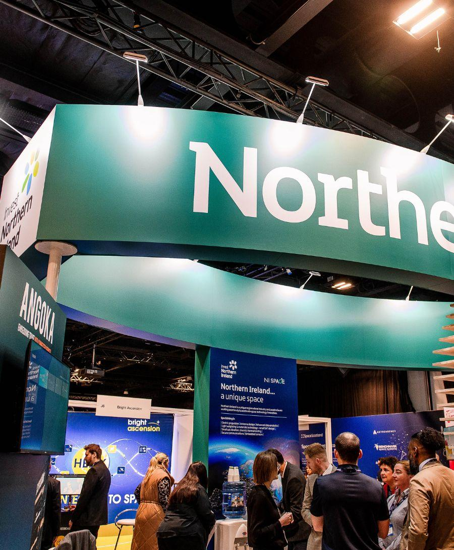 Invest Northern Ireland stand in Hall 2 at UK Space Conference 2023