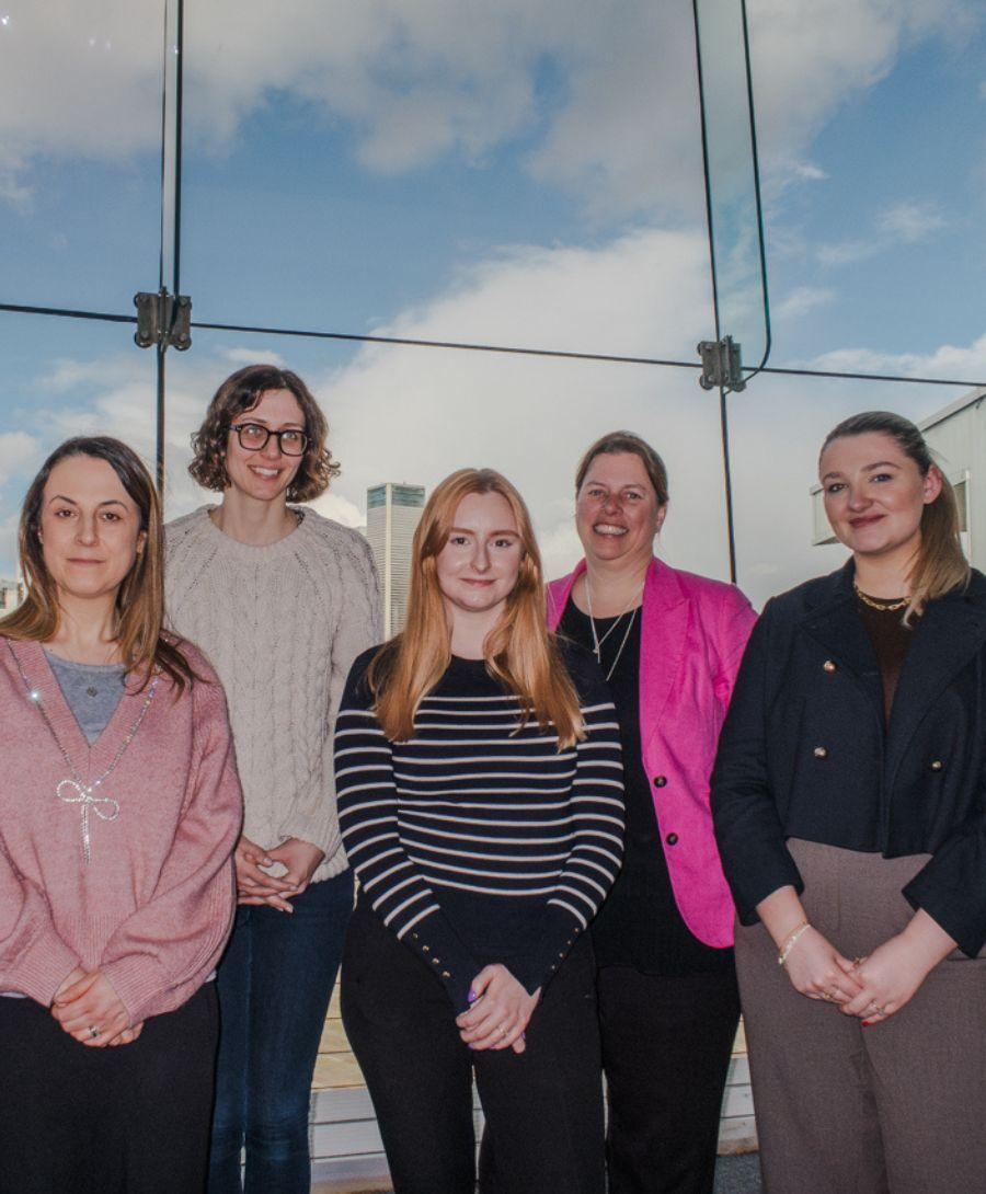 L-R: Dr Fionnuala Mone, Lecturer and Consultant in Fetal Medicine at Queen’s University Belfast and BMFMS Scientific Representative, Dr Laura Wharton, BMFMS Scientific Representative, Hannah Burrows, Event Manager, Outsourced Events, Denise Sharpe, Chief Executive Officer, Outsourced Events, Antonia Willis, Business Development Manager, ICC Belfast