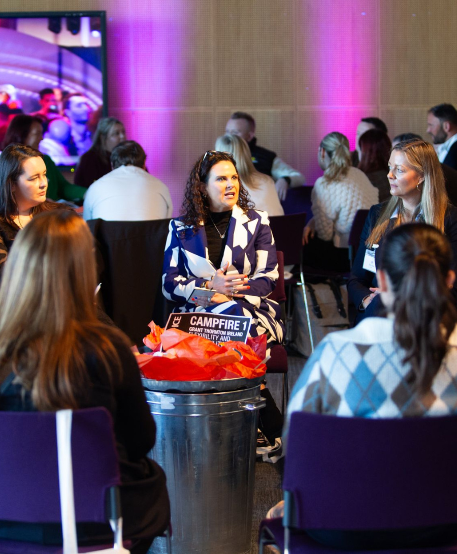 ICEXTRA delegates engaging in campfire sessions at the event in Hall 2