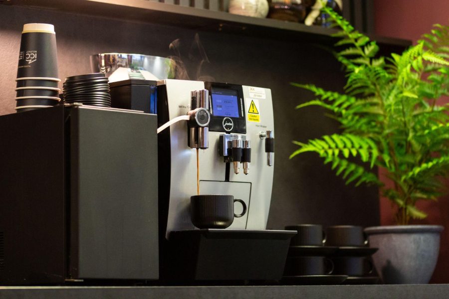 Image of coffee machine in action