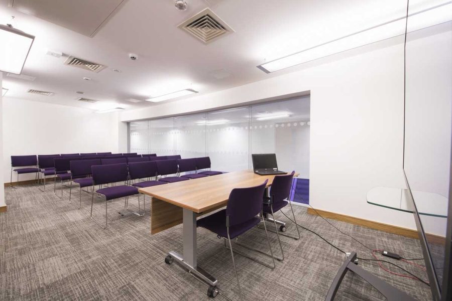 ICC Belfast Boardroom 2 set up theatre style