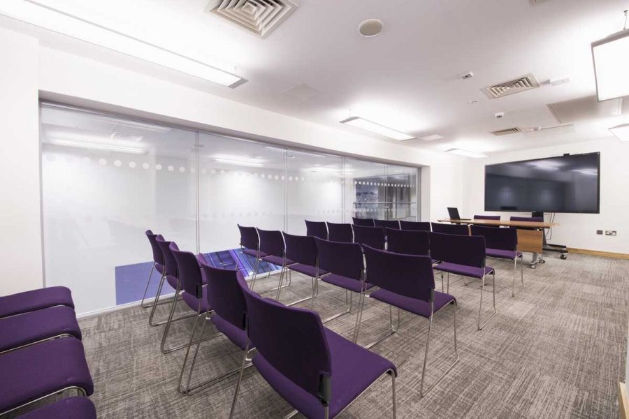 ICC Belfast Boardroom 3 set up theatre style
