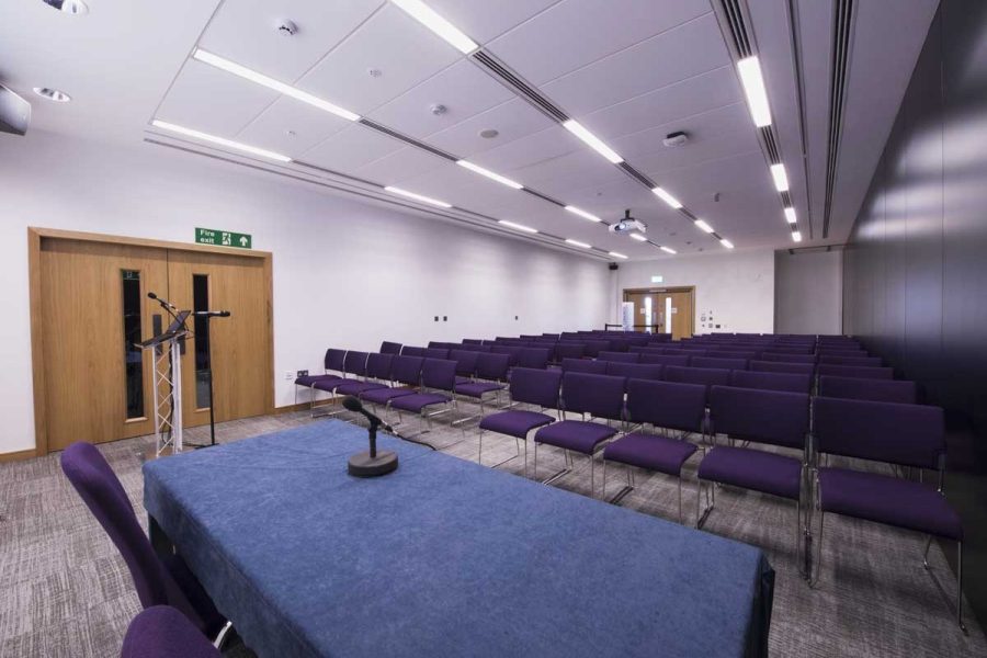 ICC Belfast Meeting Room 2 with tabletop microphone
